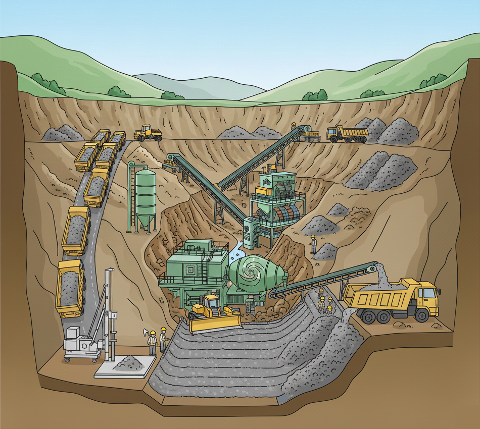 CSGの運搬・敷き均し